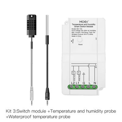 Wifi Temperature And Humidity Smart Switch Module 15a 240v