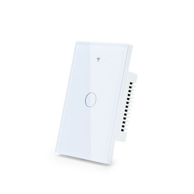 US Standard Dustproof and Waterproof 1gang White Black Wifi touch Switch for Smart Home Automation