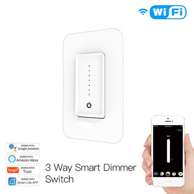 Voice Control White 3 Way Wifi Smart Dimmer Switch