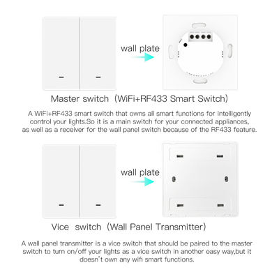 Multi Gang Smart Switch Tuya Wifi Mechanical Switch Multi Function Smart Push Button Switch