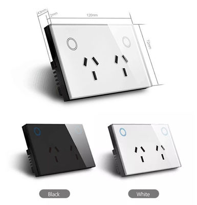 AU/US Standard Smart Wall Socket Outlet With Glass Panel Touch Power Point SAA Approval