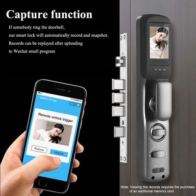 Waterproof Tuya Biometric Smart Wifi Door Lock With Camera Function