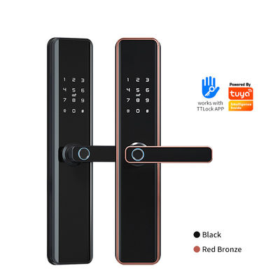 Biometric Smart Wifi Door Lock With Handle Keyless Entry Door Lock With Fingerprint