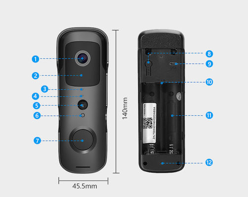 2.4G Smart Hd Wifi Security Doorbell Camera With Chime Night Vision Two-Way Audio