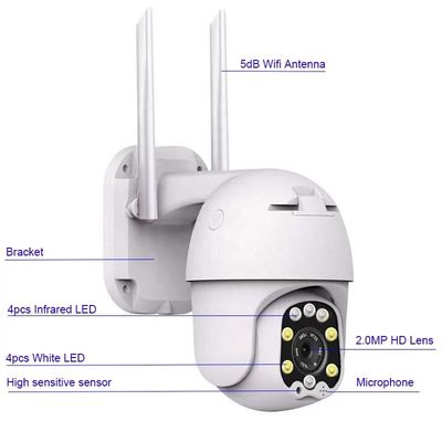 IP66 Wifi Camera Wireless Security Dome IP Camera Home Wi-Fi Pan Tilt Night Vision