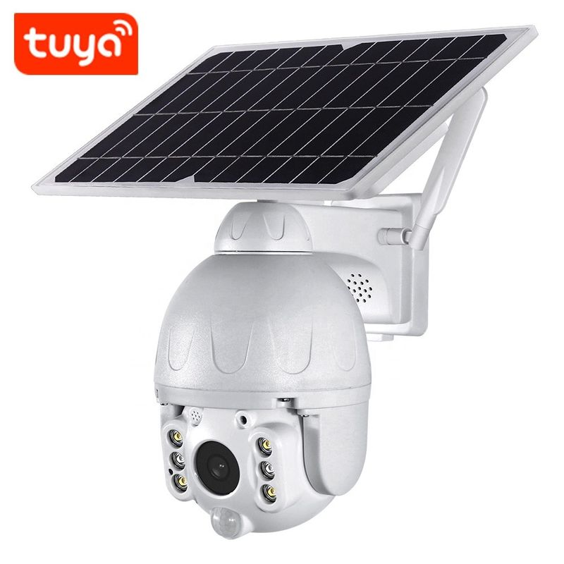 TUYA Smart 2MP Solar Panel PTZ IP Dome WIFI Camera PIR IP66 1080P HD Battery