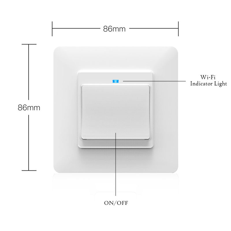 EU UK Standard Tuya Smart Life WiFi Light Switch 10A 1 Gang Light Switch With LED Indicator