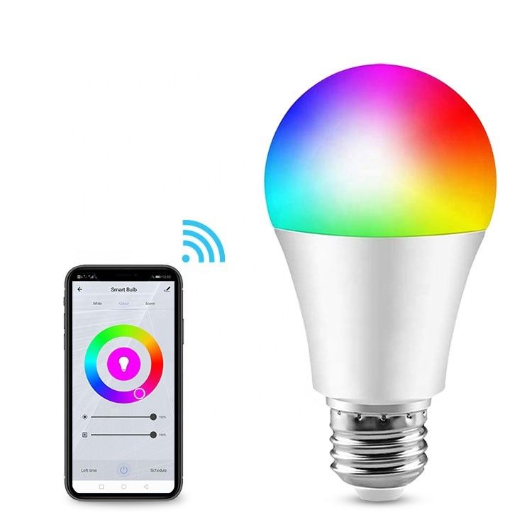 Music Wifi Color Changing Light Bulb 80Ra Stereo Audio Wifi Bulb With Speaker Remote Control